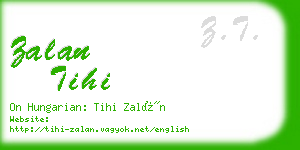 zalan tihi business card